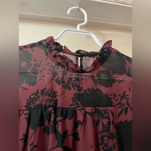 Mini long sleeve A.B.S dress floral print summer/spring feminine size small - Picture 5 of 9